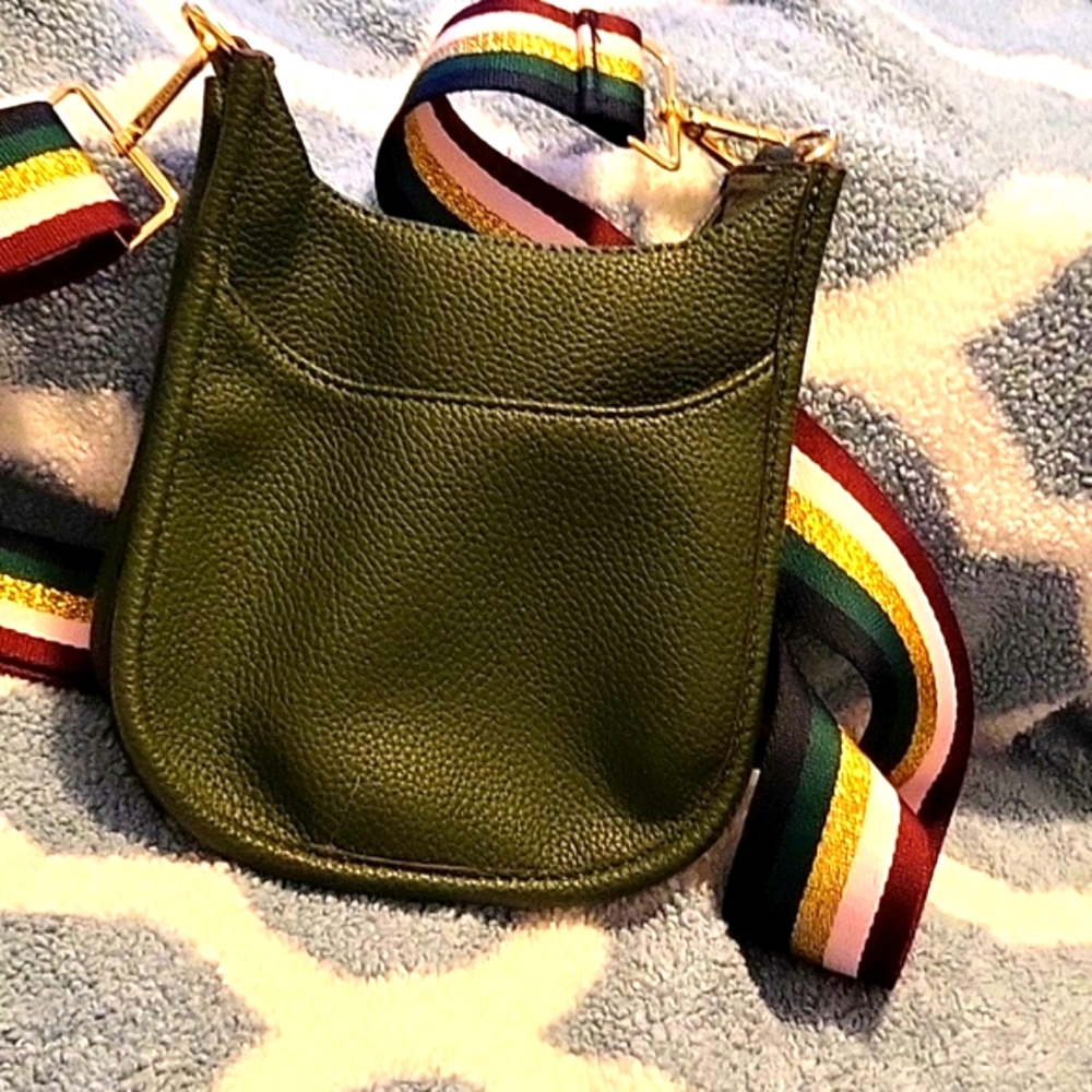 Hunter Green Leather Crossbody